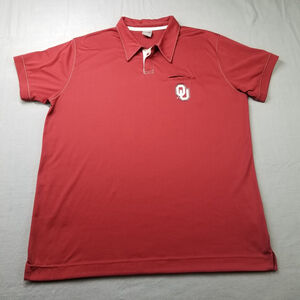 Oklahoma Sooners Nike Polo Shirt Mens Size 2XL Red Short Sleeve Nike Team Swoosh